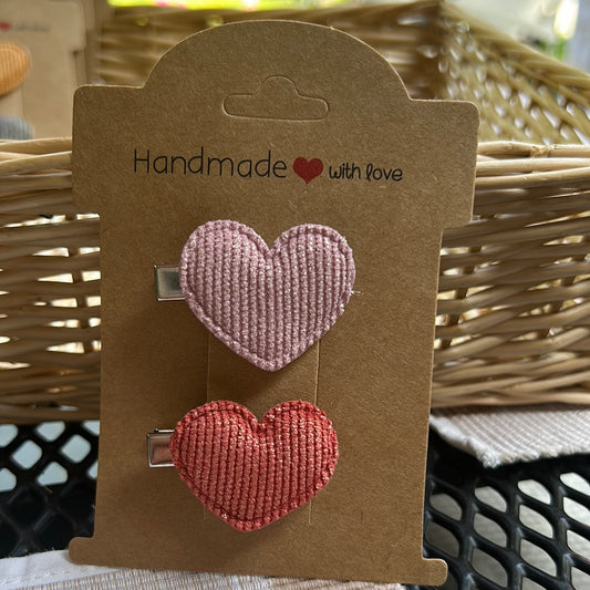 Clip hartje roze rood