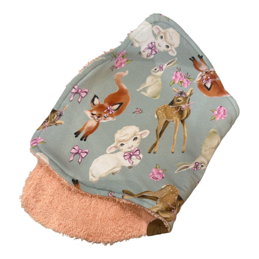 spuugdoek dieren vriendjes licht blauw