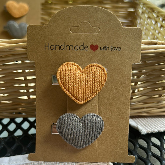 Clip hartjes heel grijs