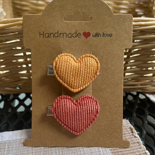 Clip hartjes geel rood