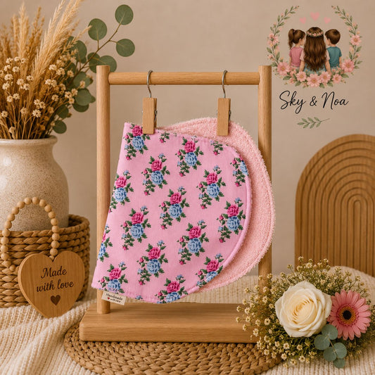 spuugdoek bloemen roze